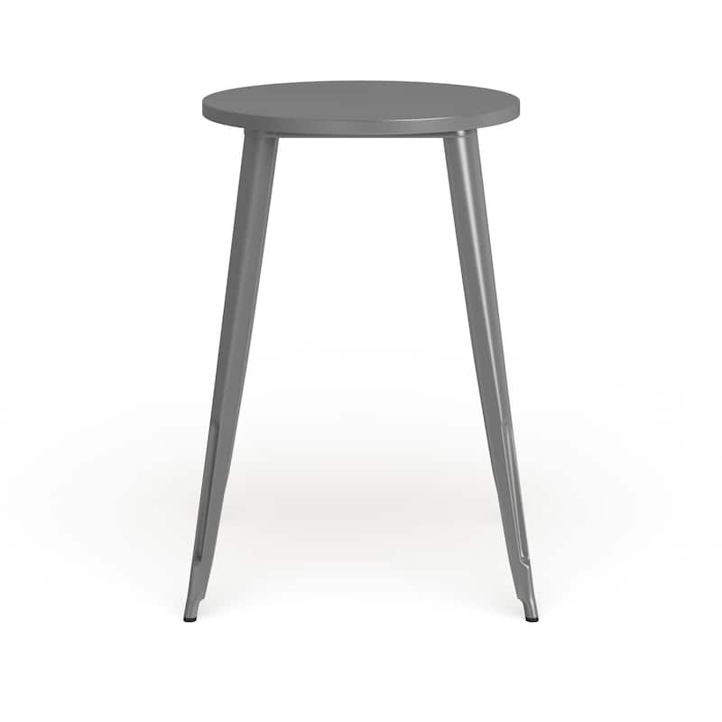 30'' Round Metal Indoor-Outdoor Bar Height Table