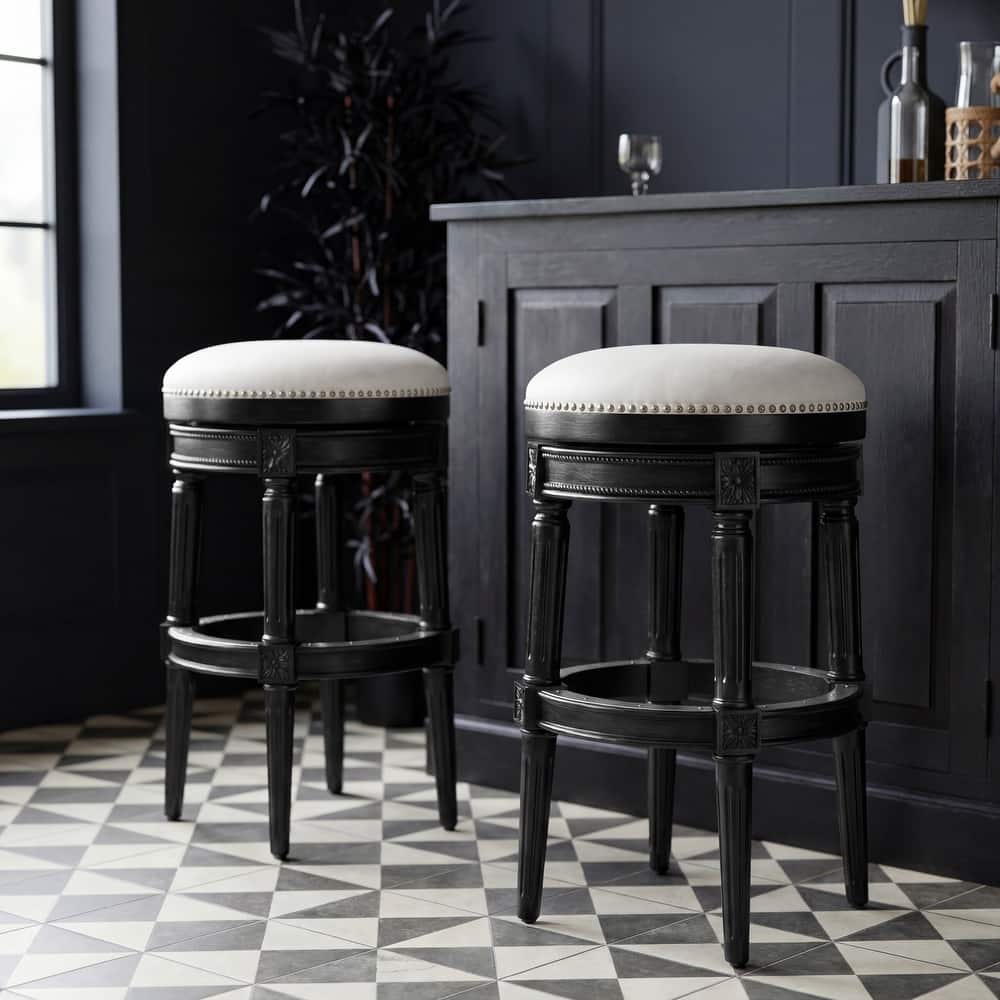 New Ridge Home Goods Chapman Backless Swivel 31"H Bar-Height Stool