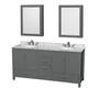 Option Dark Gray / White Carrara Marble Top / Brushed