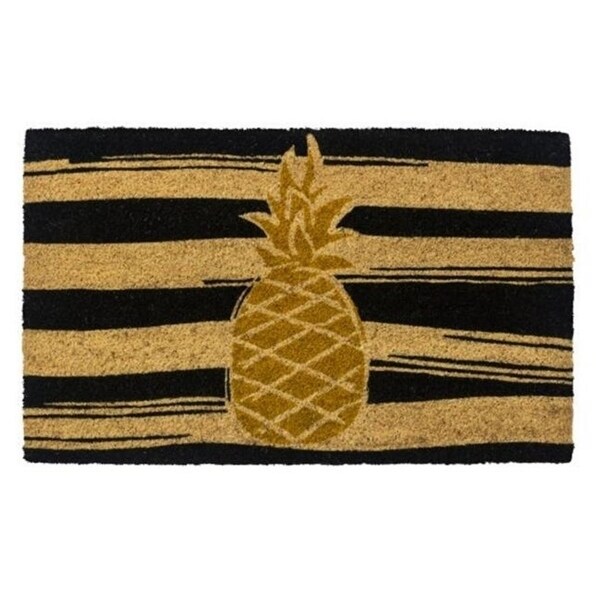 Entryways P2175 Golden Pineapple Non Slip Coir Doormat
