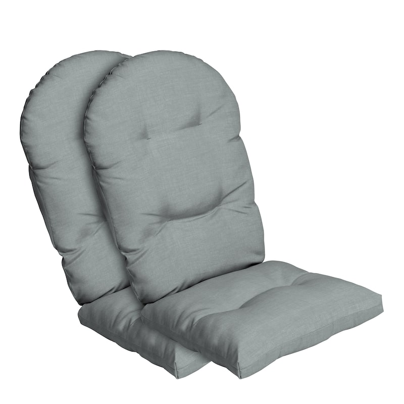 ARDEN Outdoor Plush Modern Tufted Adirondack Cushion, Set of 2, 20 x 18 - Stone Grey Leala