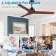preview thumbnail 74 of 157, YUHAO SylvanAir Modern 52 in. Flush Mount Outdoor/Indoor Ceiling Fan with 3 Solid Wood Blades and DC Reversible Motor