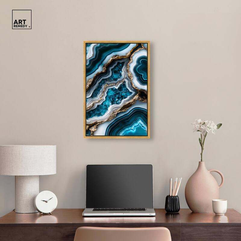 Teal Tides Treasure II Canvas by Art Remedy