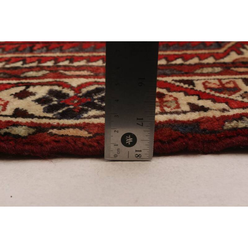 ECARPETGALLERY Hand-knotted Andelz Red Wool Rug - 3'8 x 13'2