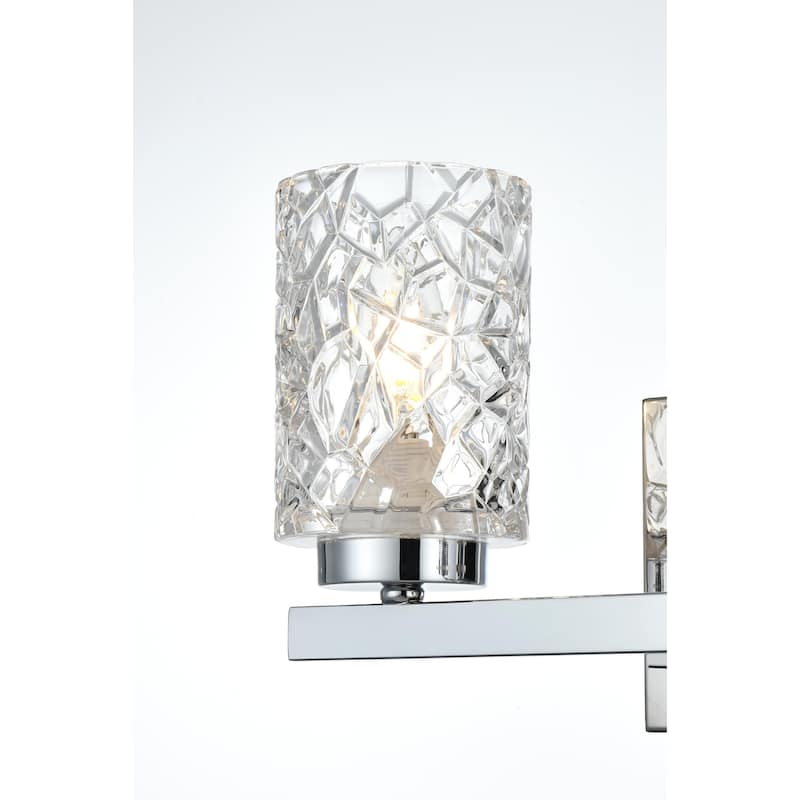 Cara 2 Light Bath Sconce with Clear Shade