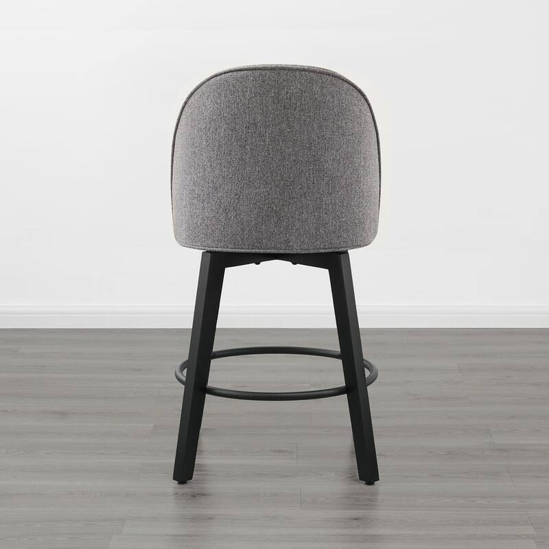 Spruce & Spring Madison Upholstered Swivel Counter Height Bar Stools