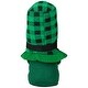 preview thumbnail 6 of 4, Plaid Gnome with Shamrocks St. Patrick's Day Decoration - 7"