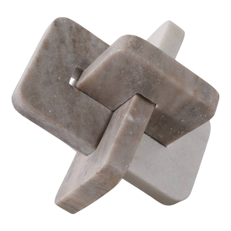 Stone Decorative Object Modern Geometric Sculpture Contemporary Decor - 7" x 7" x 7"