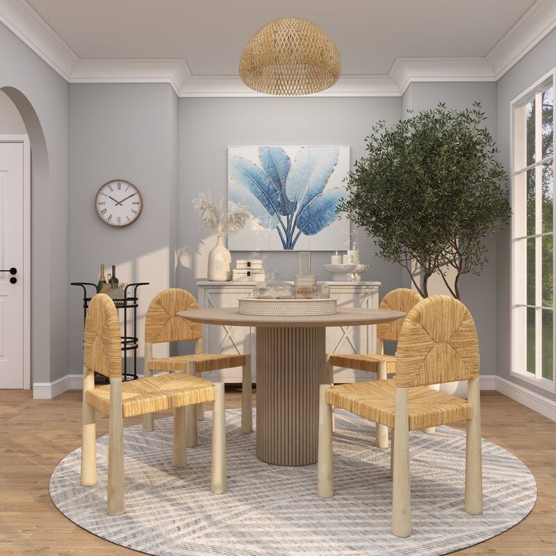 Blue Metal Leaf Palm Tree Home Wall Decor with Gold Foil Accents and White Speckled Details