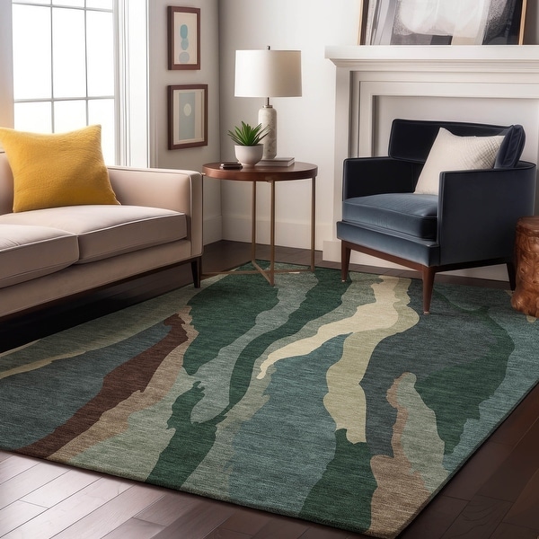 Premium Washable Super Soft Mid Century Modern Mayfield Rug - On