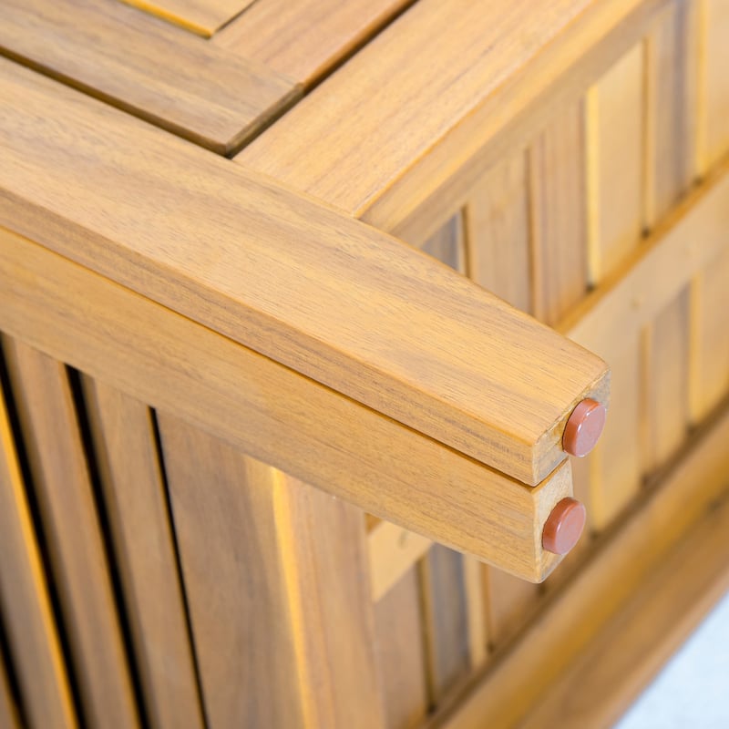 Gribs Acacia Wood Indoor/Outdoor Teak Finish Storage Cabinet by Christopher Knight Home - 61.81" H