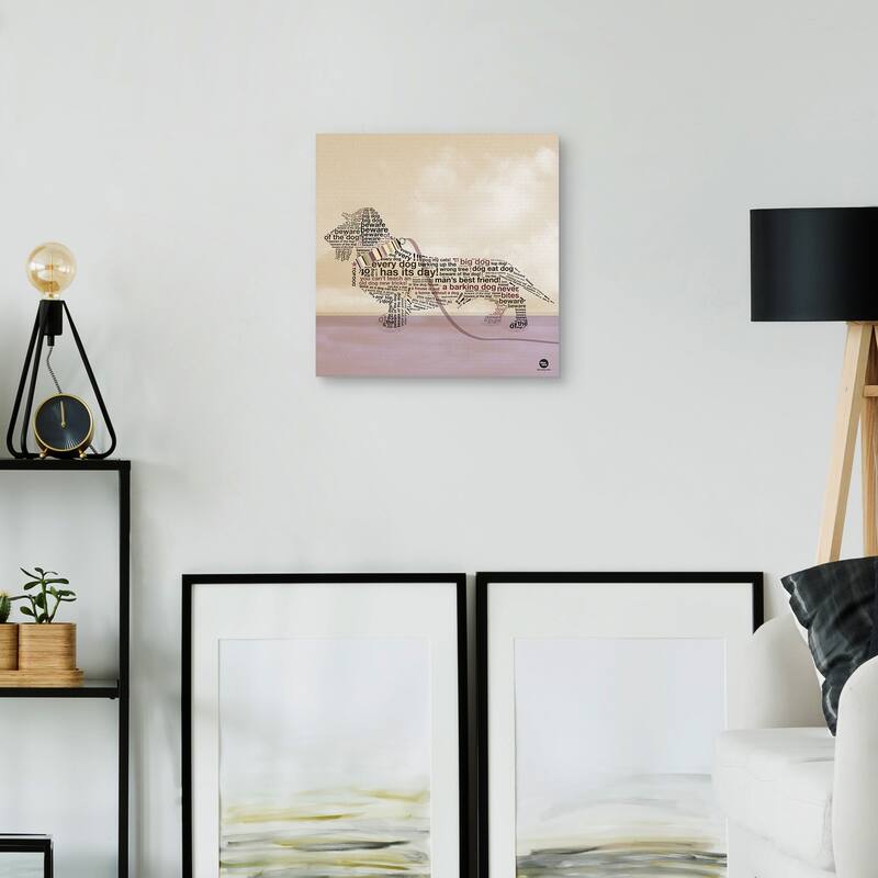 Word Dogs 2 by Dominique Vari Canvas Art Print