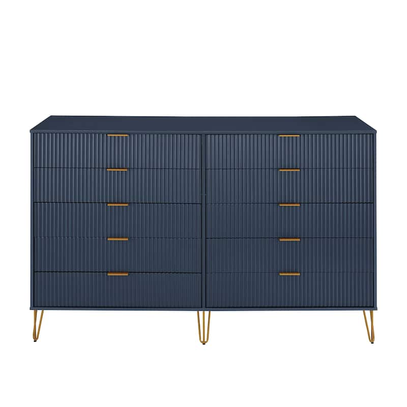 Manhattan Comfort Dumbo Modern 10-Drawer Double Tall Dresser