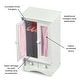 preview thumbnail 3 of 7, Badger Basket Doll Armoire with Three Hangers - White/Pink