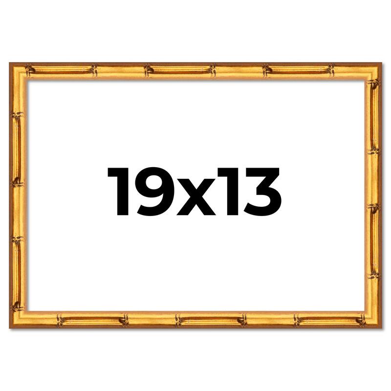 19x13 Frame Gold Bamboo Picture Frame - Complete Modern Photo Frame
