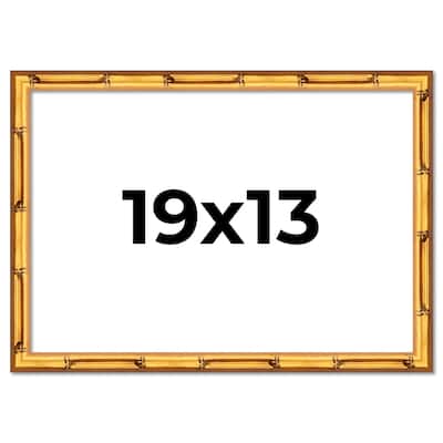 19x13 Frame Gold Bamboo Picture Frame - Complete Modern Photo Frame