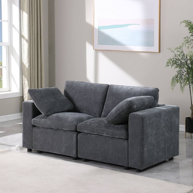 Modular Sectional Sofa, Convertible U Shaped Sofa Couch, Modular Sectionals with Ottomans