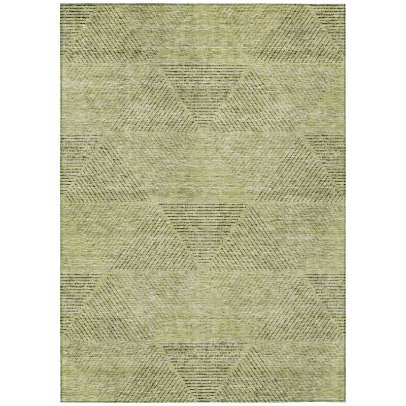 Machine Washable Indoor/ Outdoor Chantille Contemporary Prism Rug