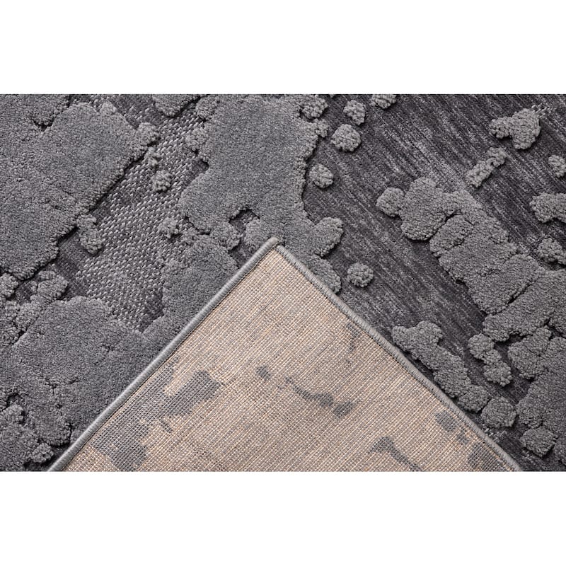 Lana Collection Transitional Gray Geometric Area Rug