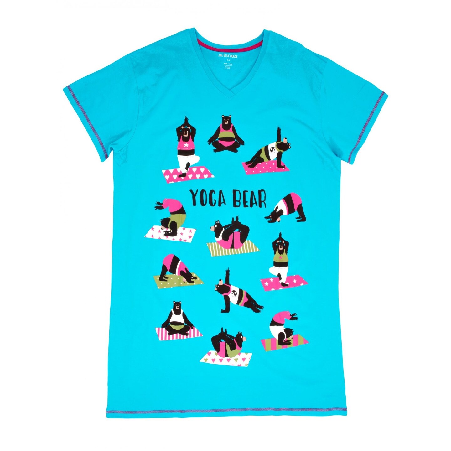 Shop Hatley Women S Yoga Bear Sleepshirt Blue One Size Free