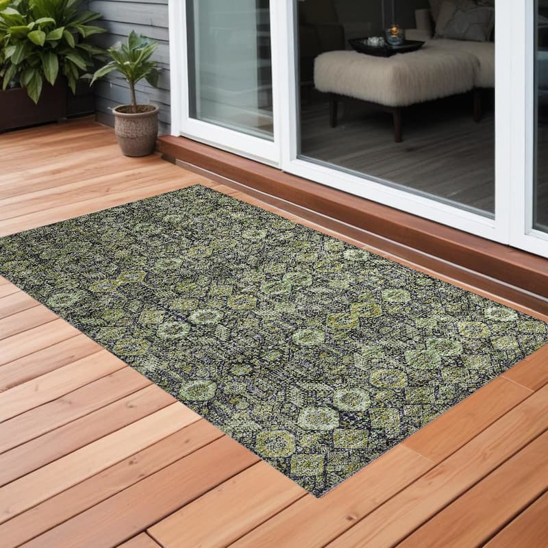 Alrimo Lush Floral Weather Resistant Classic Meets Modern Outdoor Rug - 3' x 5' - Multi