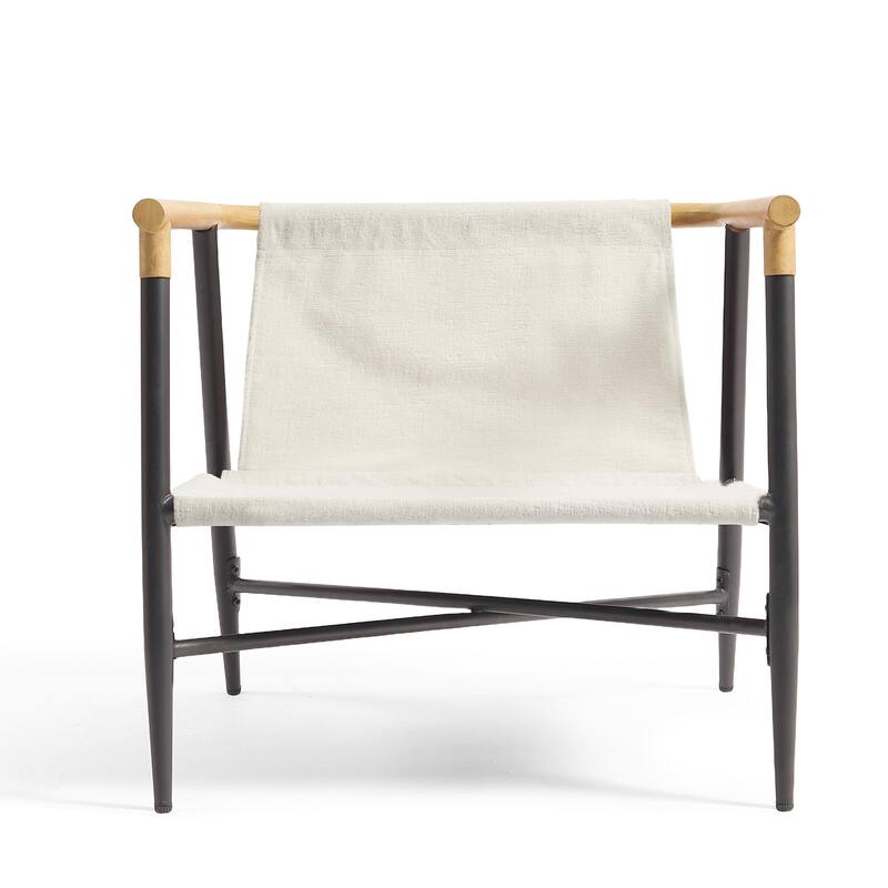 Industrial Upholstered Accent Chair Club Chair with Metal Frame