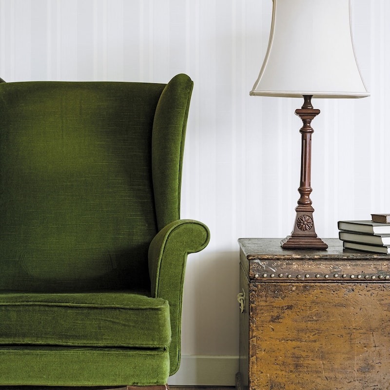 Galerie Wallcoverings Palazzo 2 Collection Silky Stripe Vinyl on Non-woven Matte Wallpaper Roll