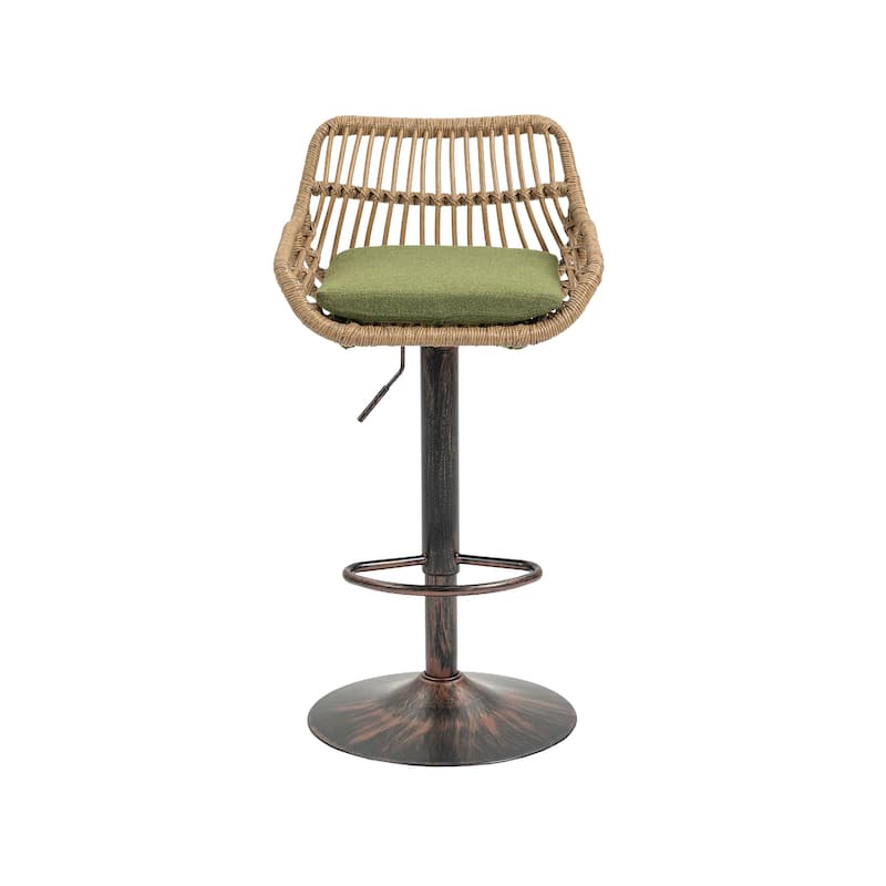 Ostweer Furniture Modern Beige Swivel Bar Stools Set of 2