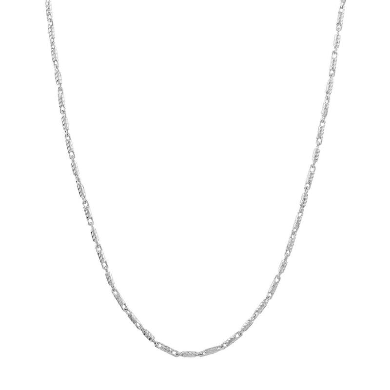 Curata 14k White Gold 1.05mm Lumacina Lobster Lock Closure - Length Options: 16 18 20 24