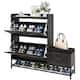Moasis Farmhouse Shoe Storage Cabinet with 2 Flip Drawers for 16 Pairs Entryway Shoe Storage with Shoe Bench