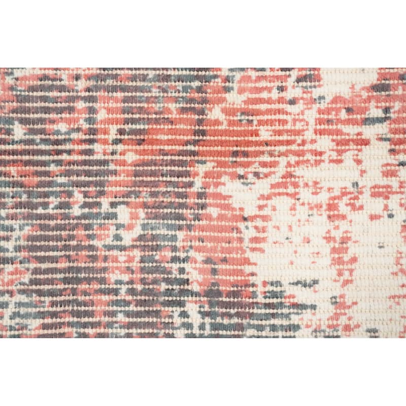 Hand Knotted Oriental Viscose Silk Carpet Modern Abstract Multi-Colored Abstract Area Rug - 4' 0'' X 2' 0''