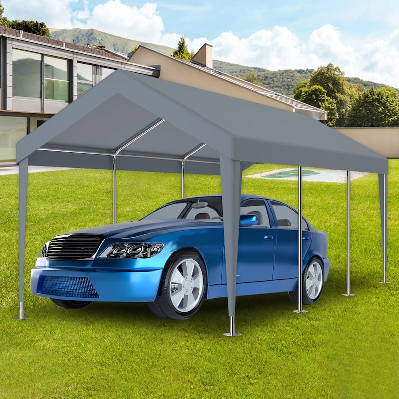 12 x 20ft Carport Replacement Canopy Cover, Waterproof & UV Protected Tarp with 76 Elastic Buckles Suit for Garage Shelter