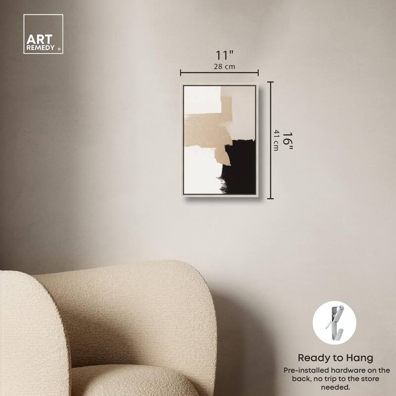 Beige and Black II Canvas by Art Remedy