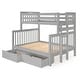 preview thumbnail 22 of 26, Taylor & Olive Trillium Twin over Full Bunk Bed, 2 Drawers