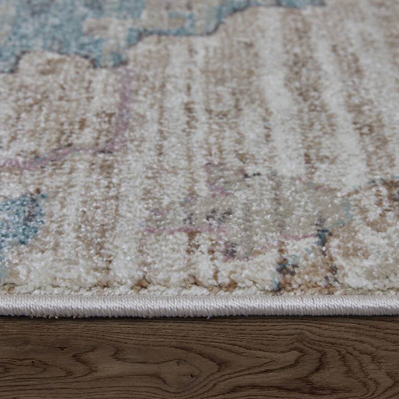 HomeRoots Abstract Bohemian Rectangle Area Rug