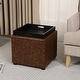 preview thumbnail 40 of 62, Adeco Storage Ottoman With Tray