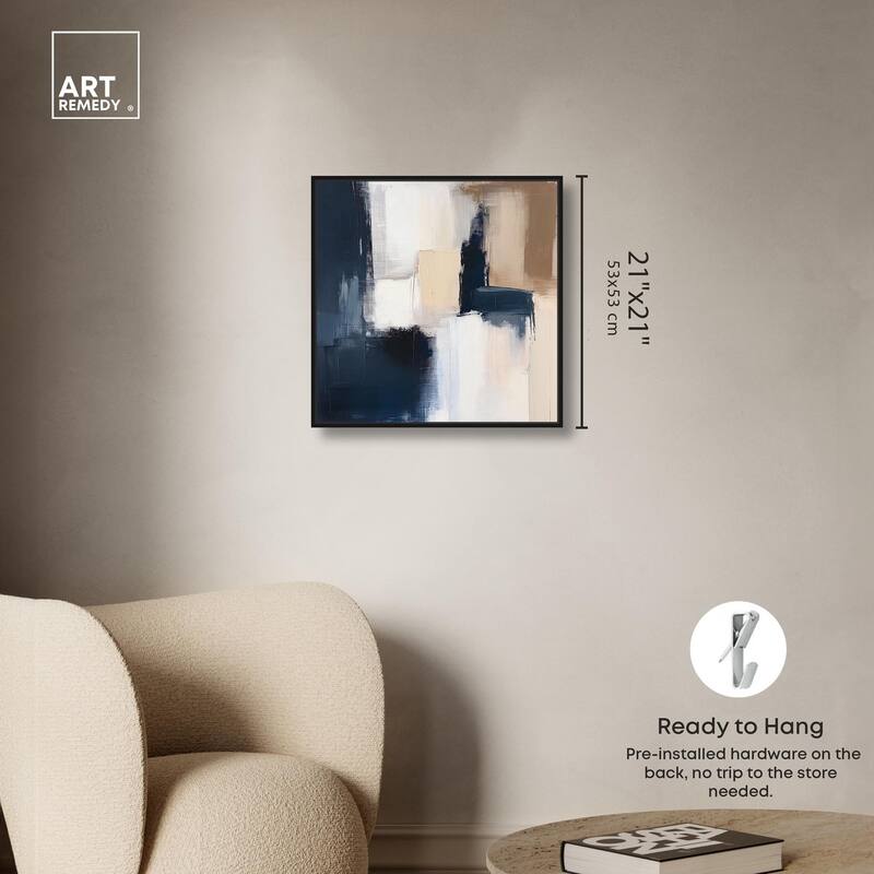 Blue Mood Depth I Canvas by Art Remedy