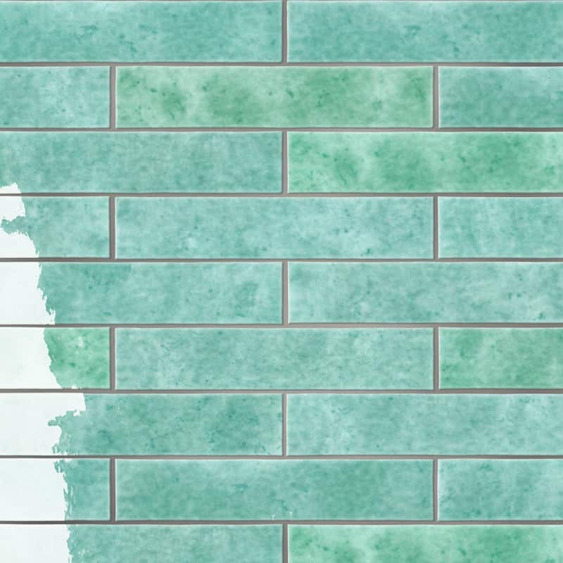 Merola Tile Menorca Aqua 2-1/2" x 12-7/8" Ceramic Wall Tile