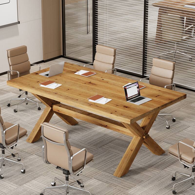 5.24 ft Solid Wood Conference Table for 4-6 People
