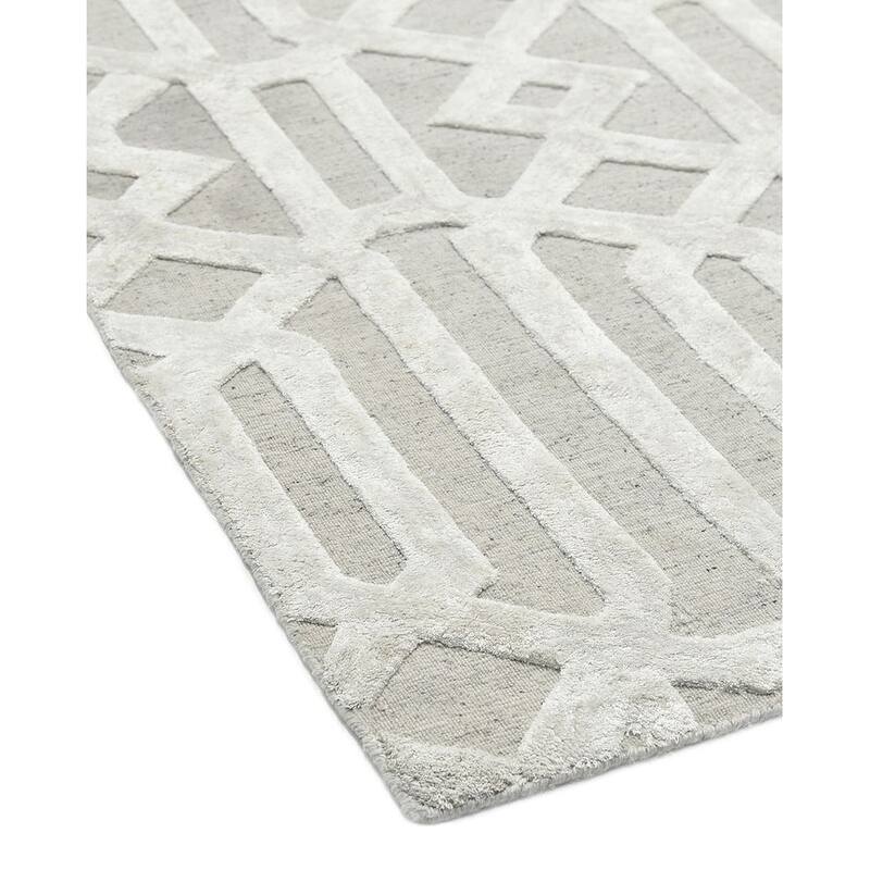 Overton Handmade Modern Contemporary Trellis Area Rug