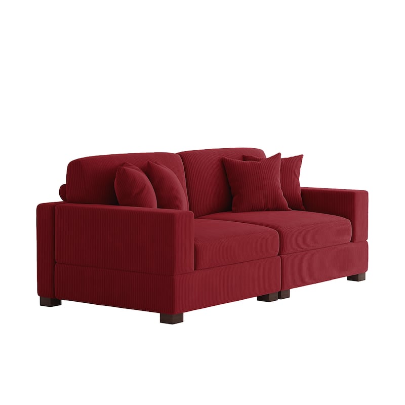 Oversized Modular Sectional Sofa Set with Pillows for Living Room