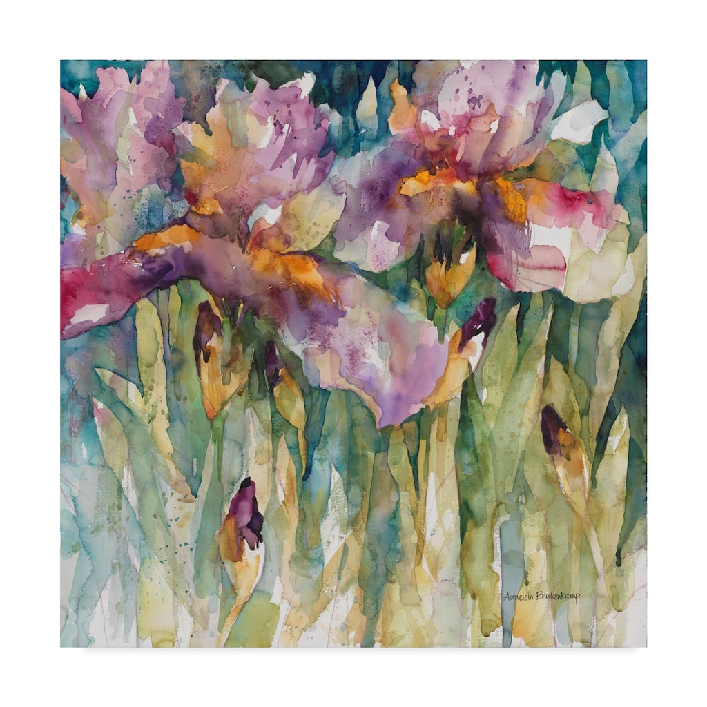 Annelein Beukenkamp 'Siberian Iris Purple' Canvas Art