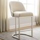preview thumbnail 64 of 81, Leick Home Upholstered Barrelback Counter Stool with Metal Base