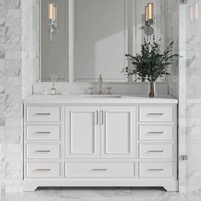 Ariel M060SCQRVO Stafford 60" Free Standing Single Basin Vanity Set