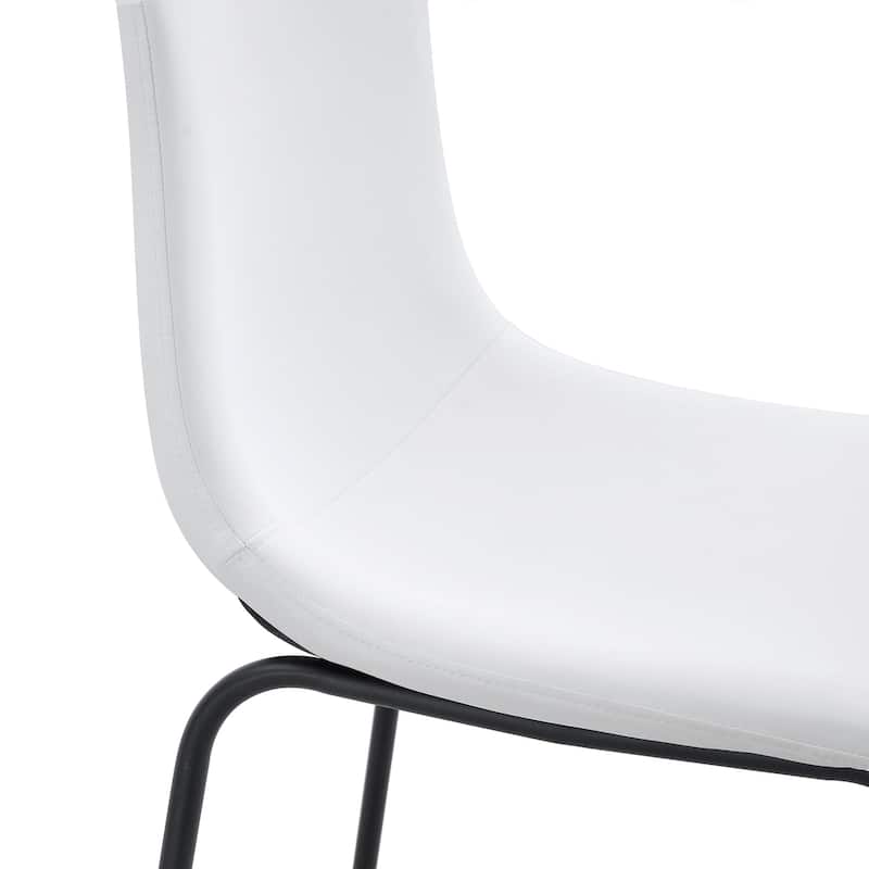 Modern Minimalist PU Leather Bar Stools Set of 2