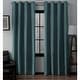 preview thumbnail 57 of 55, EXCLUSIVE HOME Loha Linen Grommet Top Curtain Panel Pair 52x108 - Blue Teal