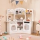 preview thumbnail 3 of 6, Corner Play Kitchen with Coffee Machine and Safe Design - 41" x 12" x 37"
