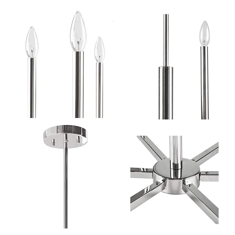 6-Light Contemporary Candelabra Styled Chandelier for living room,bedroom,and dining room