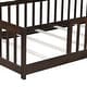preview thumbnail 13 of 84, Montessori Twin Size Toddler Floor Bed with Fence without Door, Open-row Design Wood Frame Platform Bed with Safety Guardrails