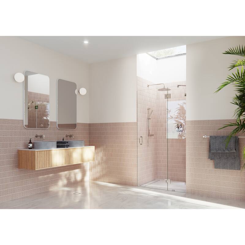 Glass Warehouse 78" x 41.75" Frameless Shower Door - Glass Hinge